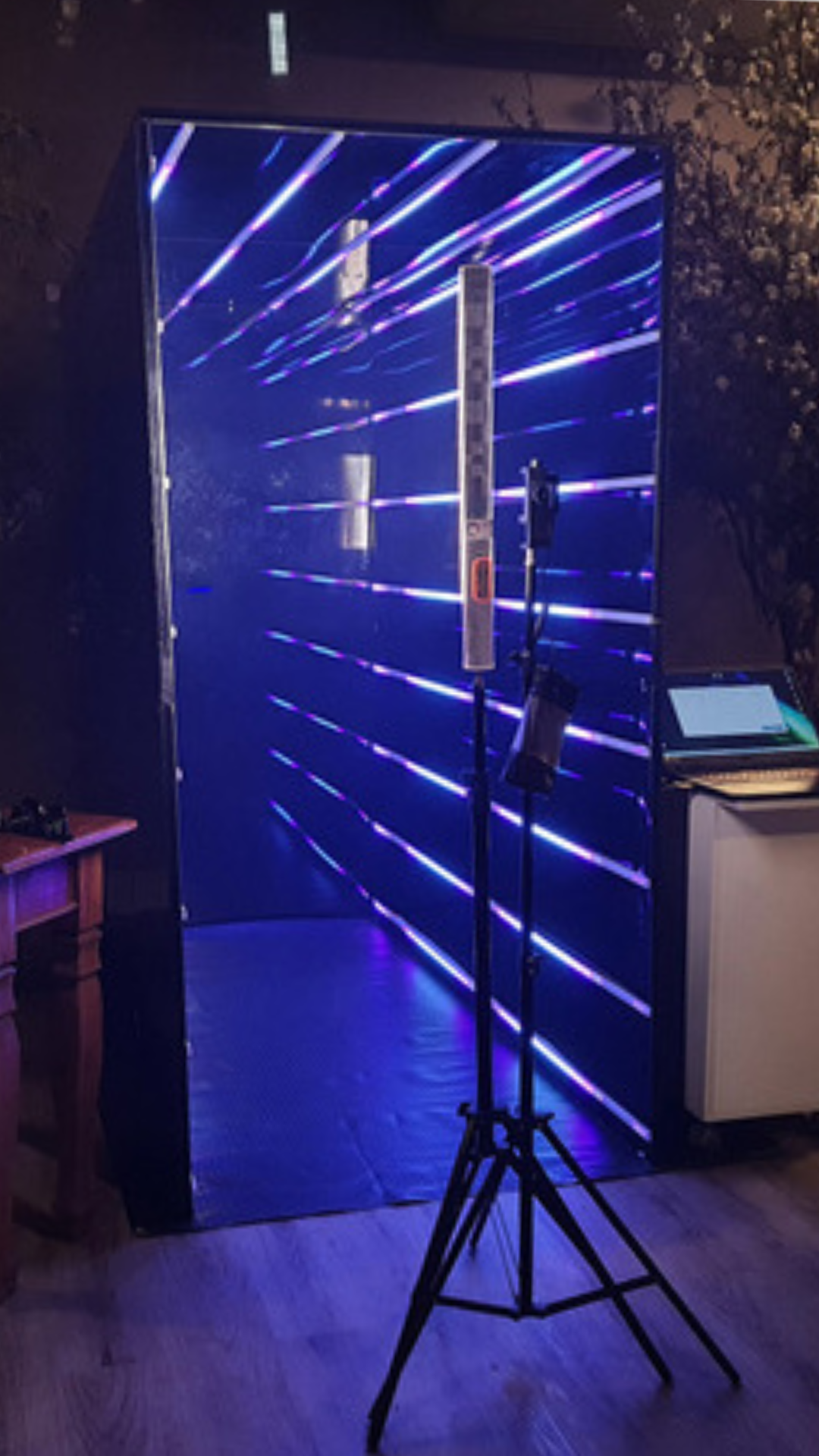 Detalhe da iluminação do Túnel de LED da Smile Print